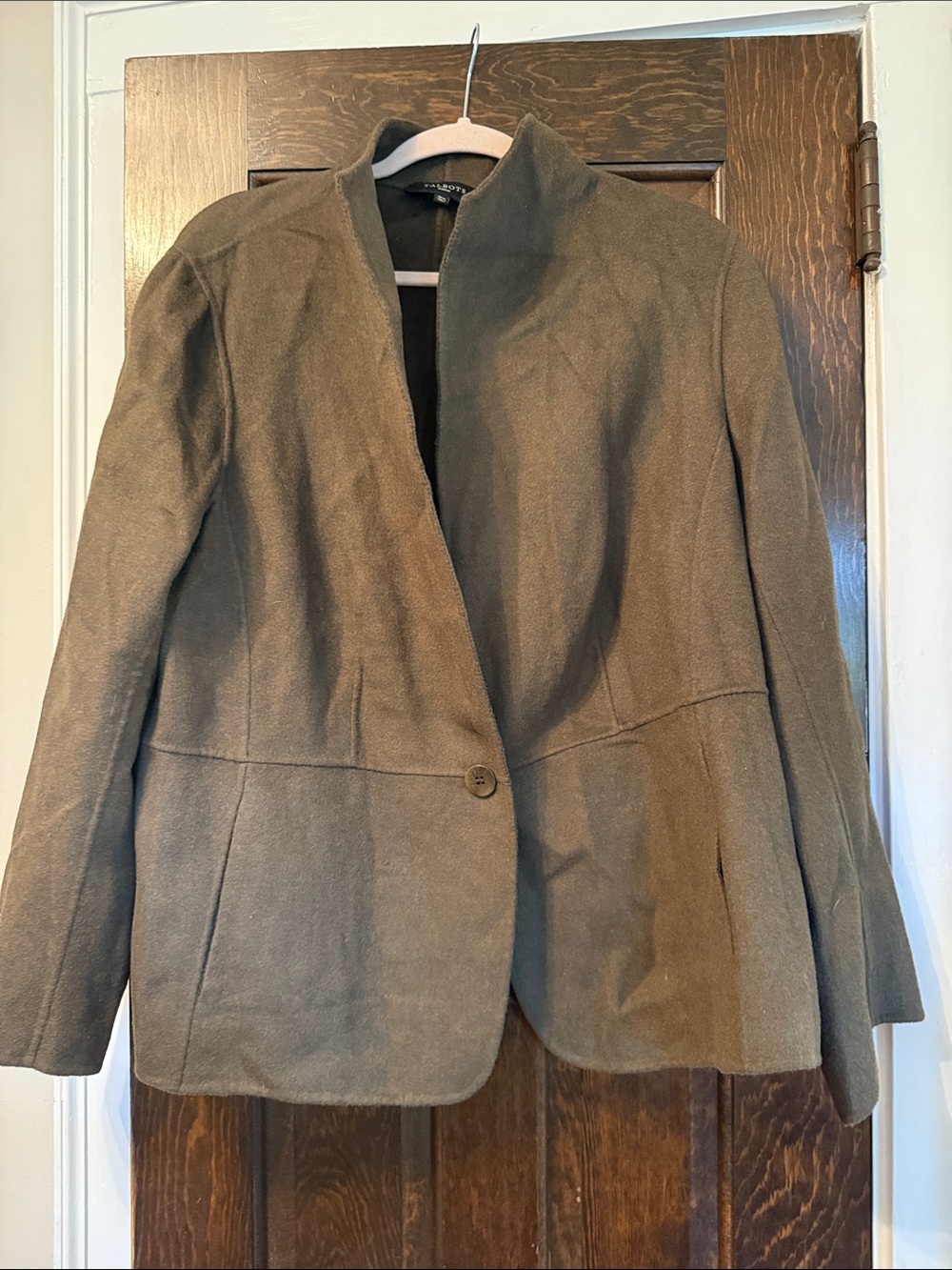 Talbots Olive Green Single-Button Blazer